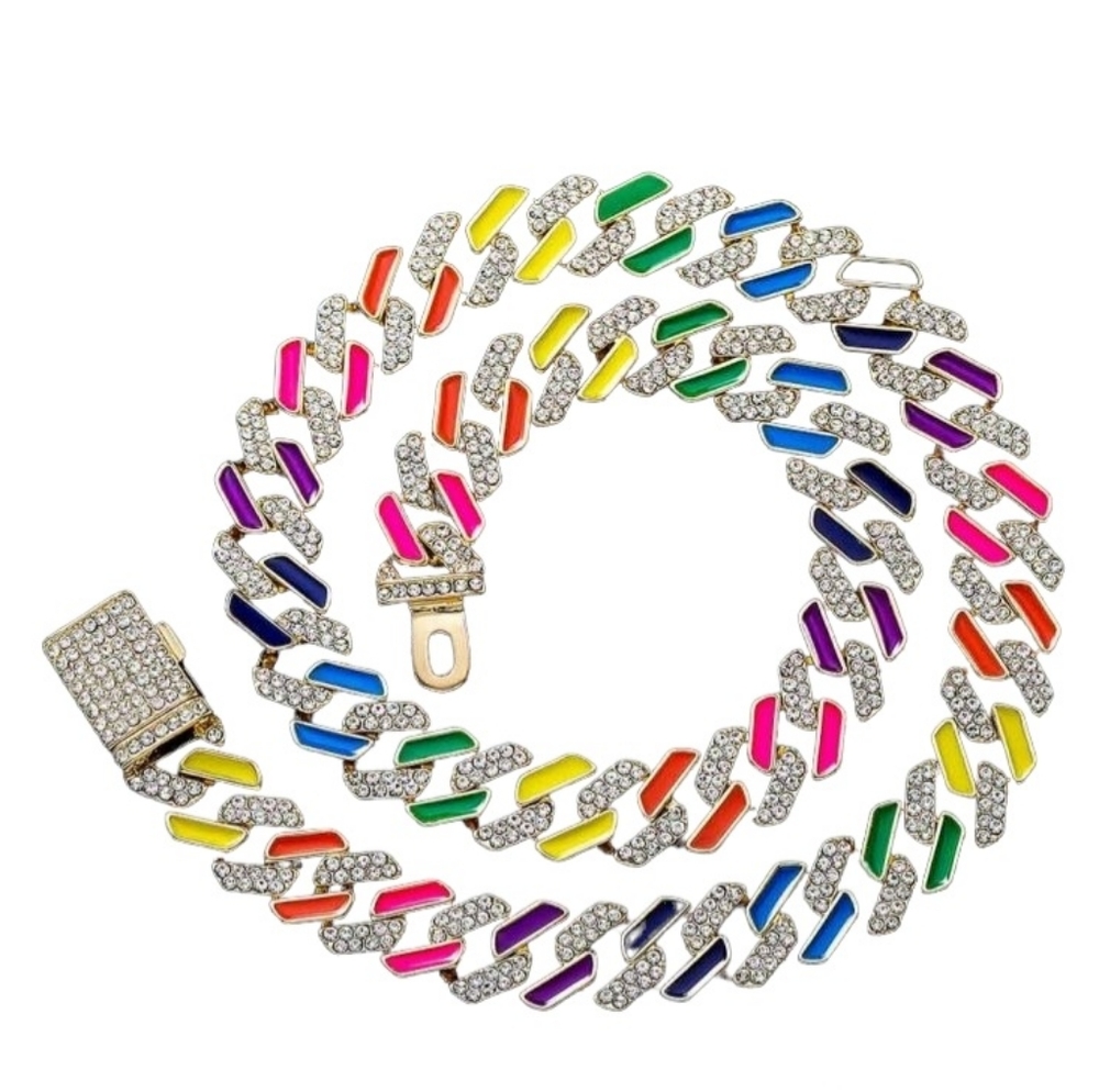 Close-Out Price On Rainbow Silver-plated Pave CZ Cuba, Last One (Tariff Free)